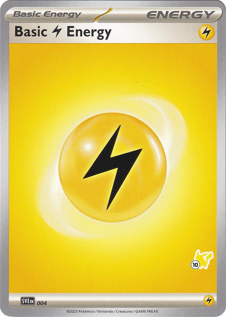 Basic Lightning Energy (004) (Pikachu Stamp #10) [Battle Academy 2024] | Eastridge Sports Cards & Games