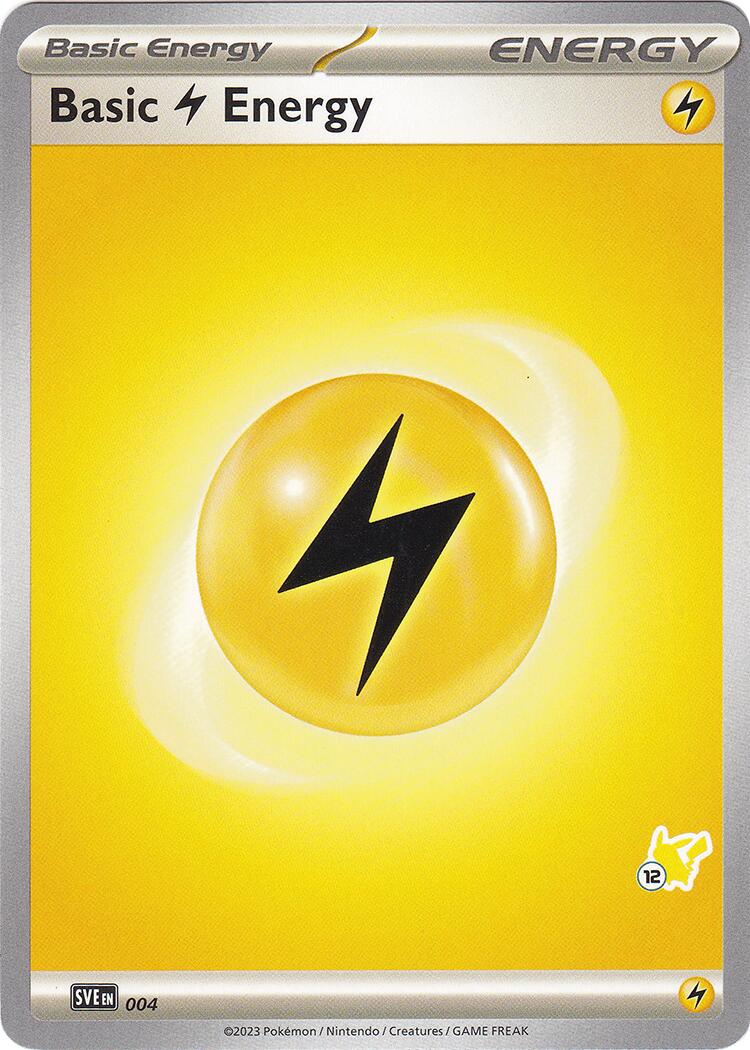 Basic Lightning Energy (004) (Pikachu Stamp #12) [Battle Academy 2024] | Eastridge Sports Cards & Games