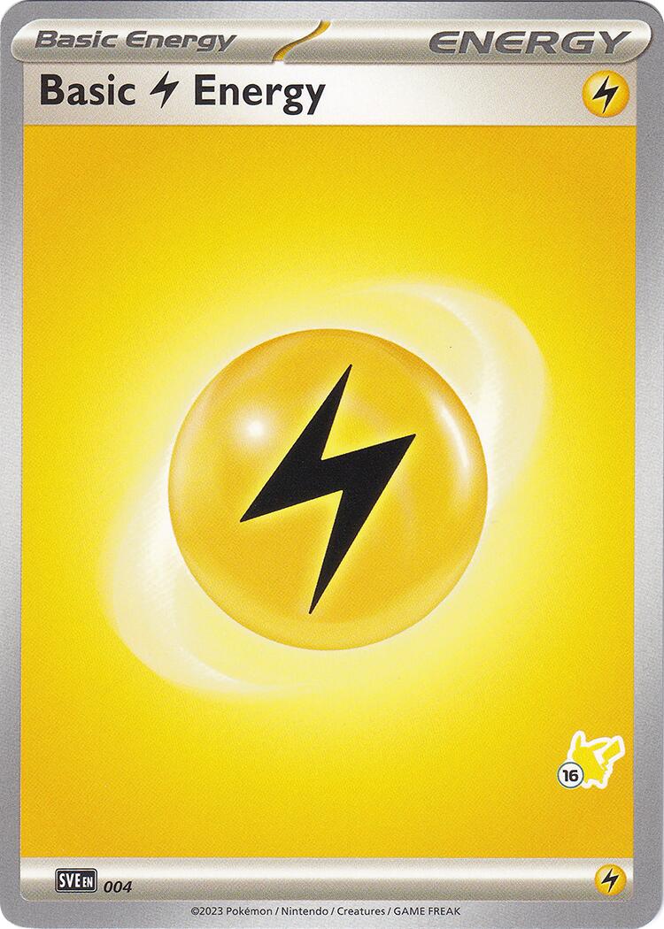 Basic Lightning Energy (004) (Pikachu Stamp #16) [Battle Academy 2024] | Eastridge Sports Cards & Games