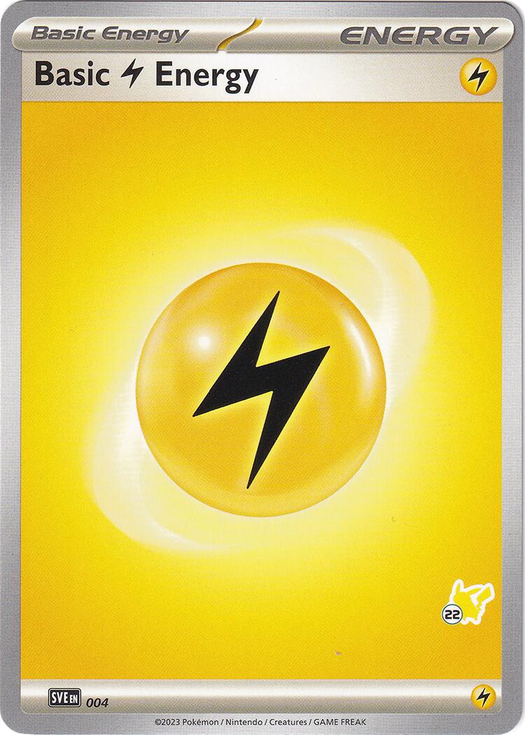 Basic Lightning Energy (004) (Pikachu Stamp #22) [Battle Academy 2024] | Eastridge Sports Cards & Games