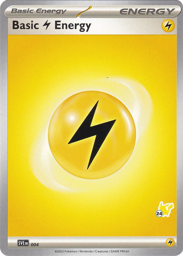Basic Lightning Energy (004) (Pikachu Stamp #24) [Battle Academy 2024] | Eastridge Sports Cards & Games