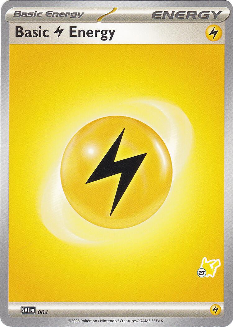 Basic Lightning Energy (004) (Pikachu Stamp #27) [Battle Academy 2024] | Eastridge Sports Cards & Games