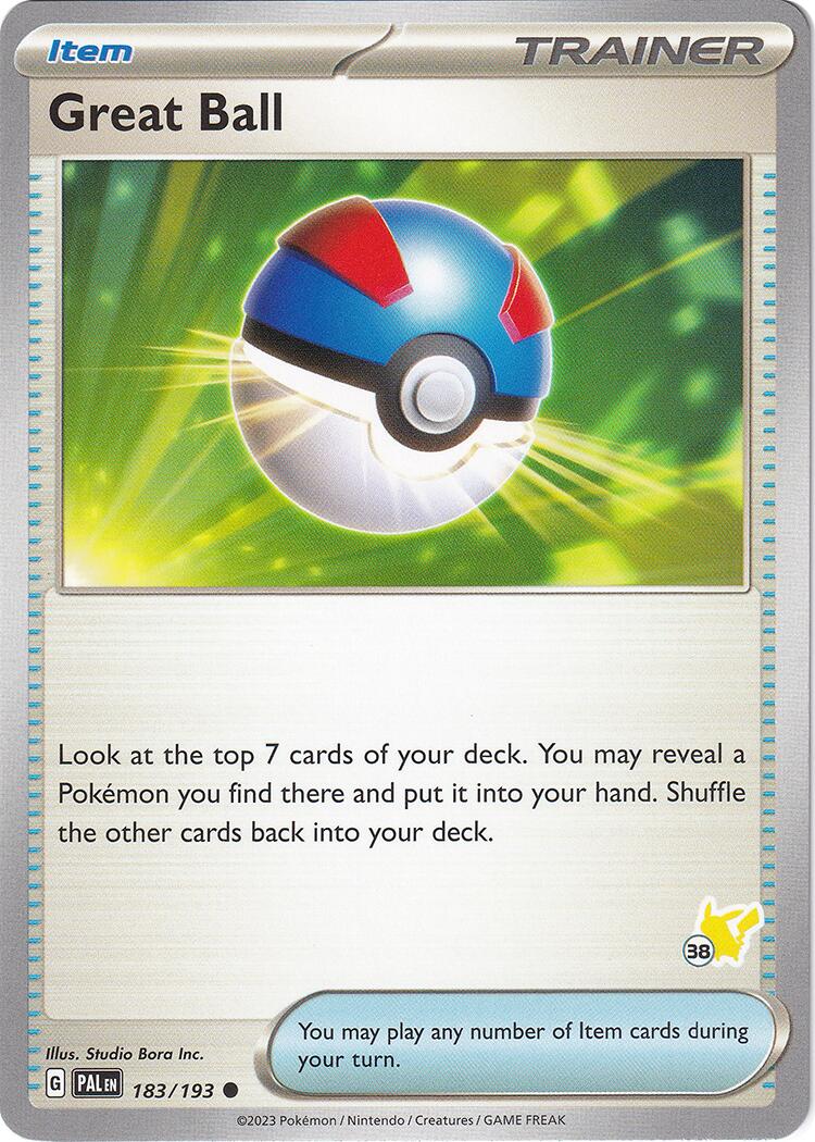 Great Ball (183/193) (Pikachu Stamp #38) [Battle Academy 2024] | Eastridge Sports Cards & Games