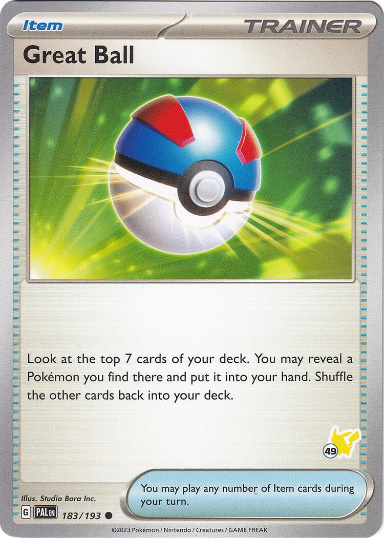 Great Ball (183/193) (Pikachu Stamp #49) [Battle Academy 2024] | Eastridge Sports Cards & Games