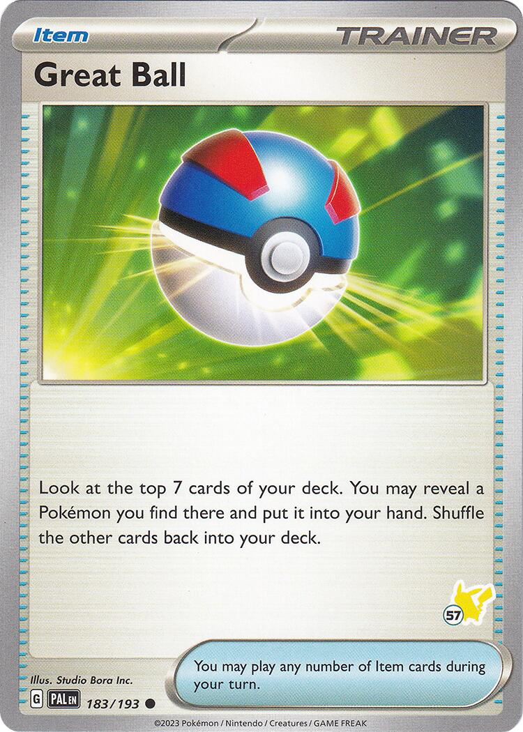 Great Ball (183/193) (Pikachu Stamp #57) [Battle Academy 2024] | Eastridge Sports Cards & Games