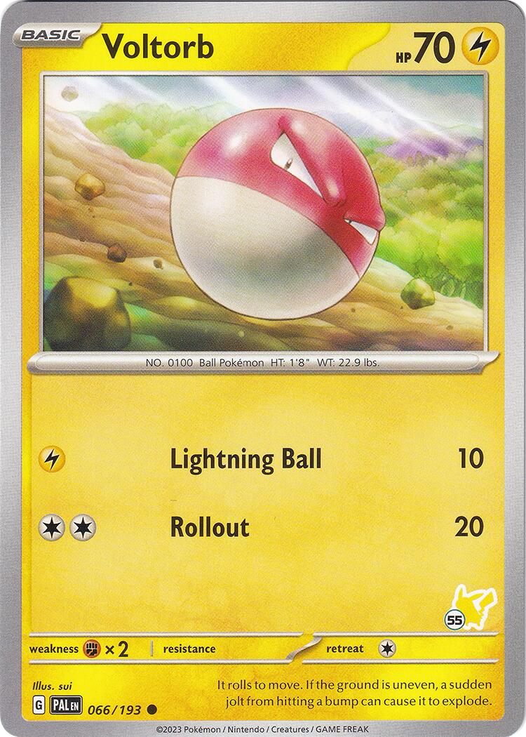 Voltorb (066/193) (Pikachu Stamp #55) [Battle Academy 2024] | Eastridge Sports Cards & Games