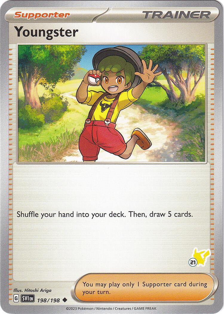 Youngster (198/198) (Pikachu Stamp #21) [Battle Academy 2024] | Eastridge Sports Cards & Games