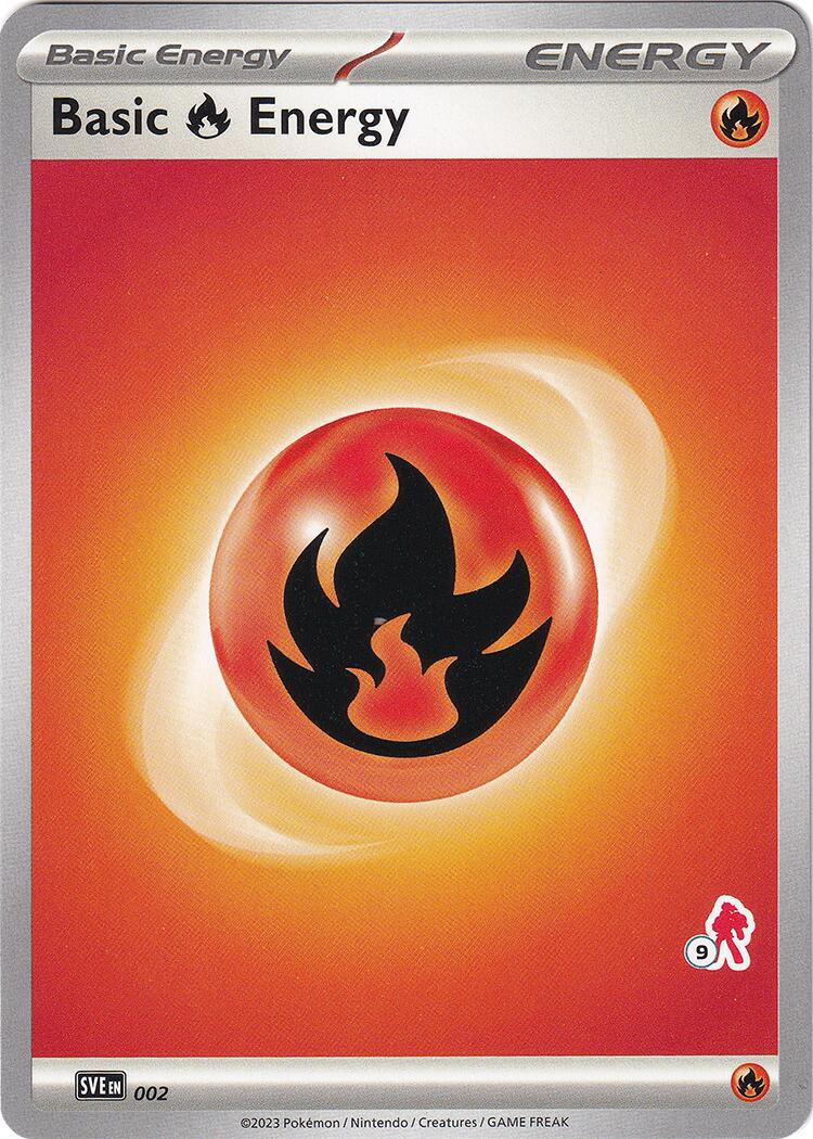 Basic Fire Energy (002) (Armarouge Stamp #9) [Battle Academy 2024] | Eastridge Sports Cards & Games