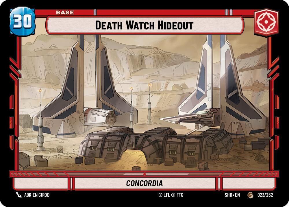 Death Watch Hideout // Shield (023 // T02) (023 // T02) [Shadows of the Galaxy] | Eastridge Sports Cards & Games
