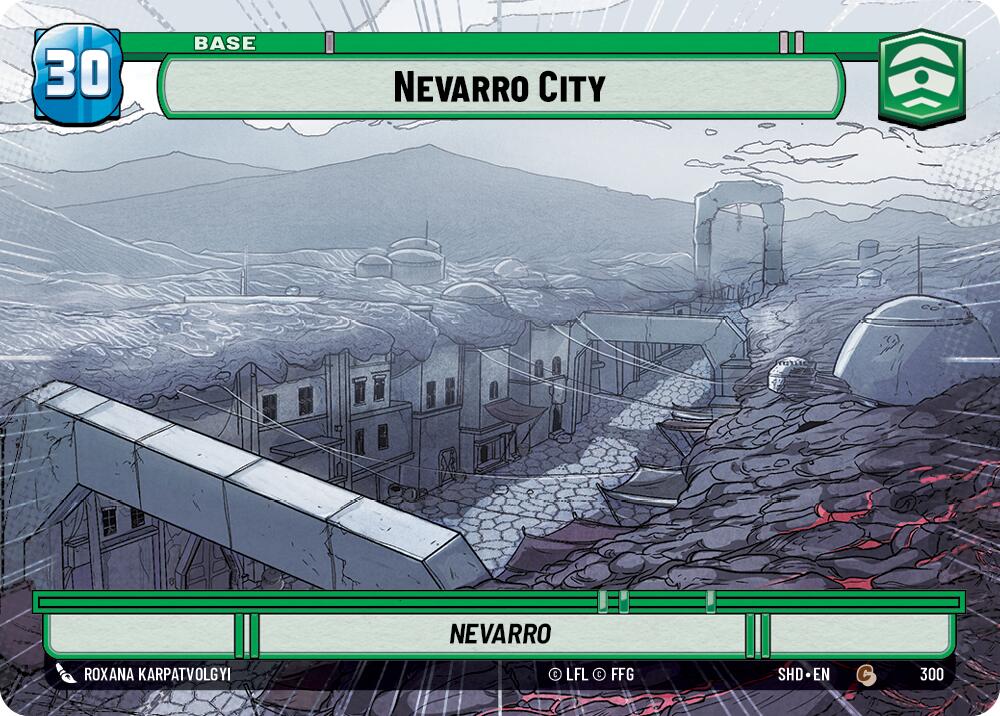 Nevarro City // Shield (300 // T04) (Hyperspace) (300 // T04) [Shadows of the Galaxy] | Eastridge Sports Cards & Games