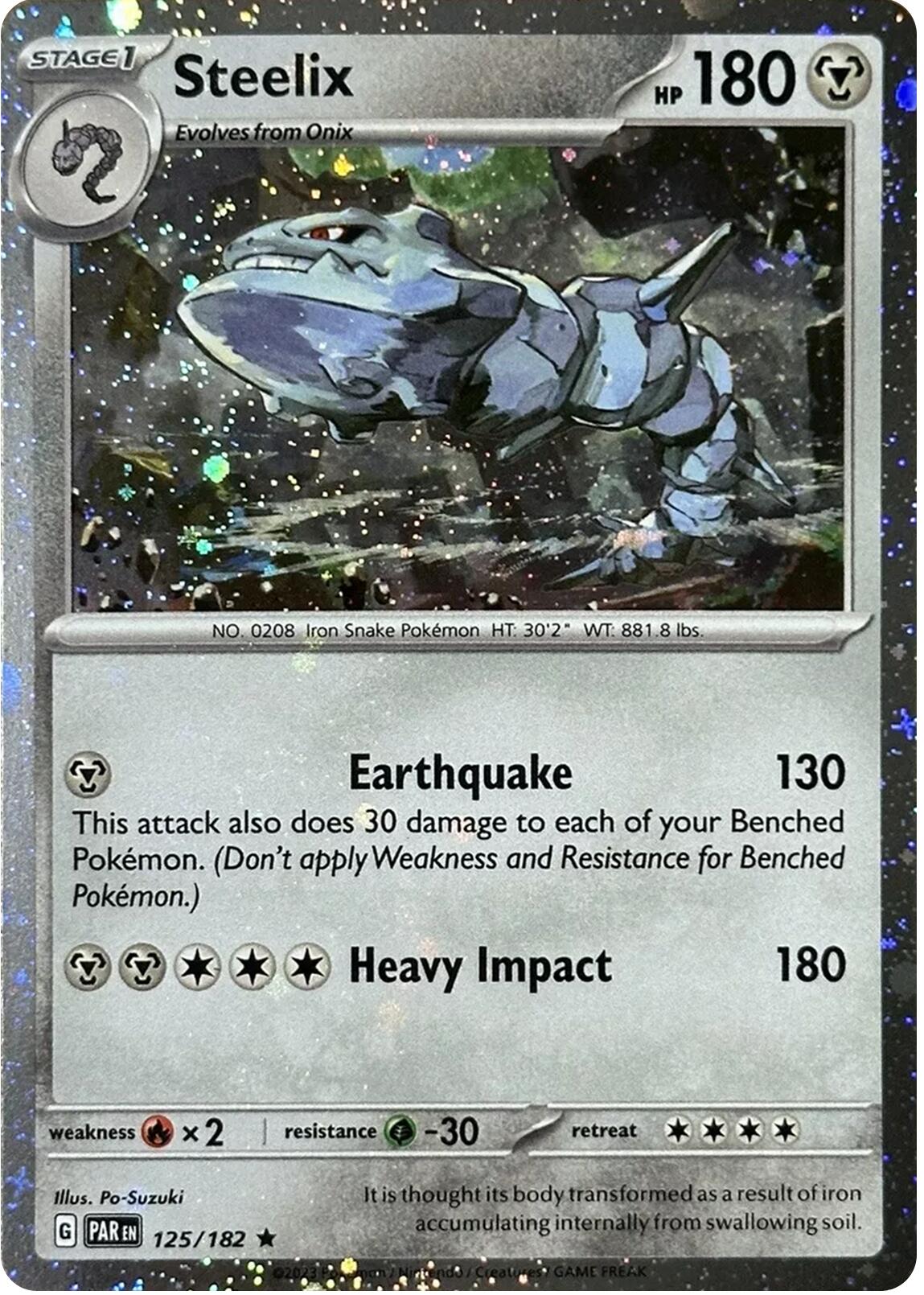 Steelix (125/182) (Cosmos Holo) [Scarlet & Violet: Paradox Rift] | Eastridge Sports Cards & Games