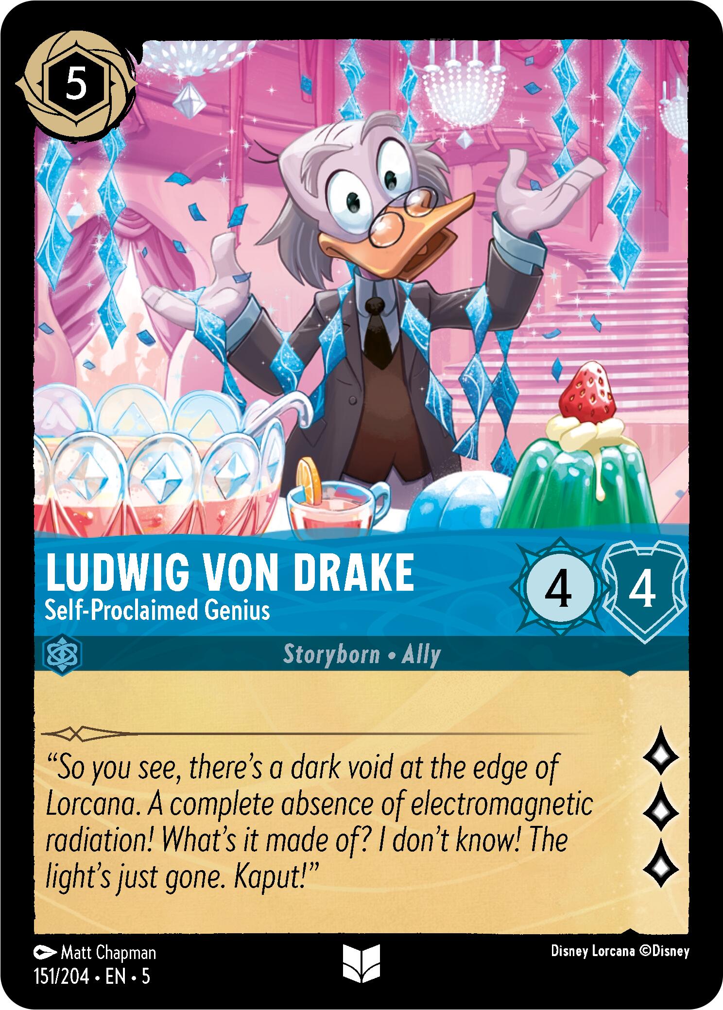 Ludwig Von Drake - Self-Proclaimed Genius (151/204) [Shimmering Skies] | Eastridge Sports Cards & Games