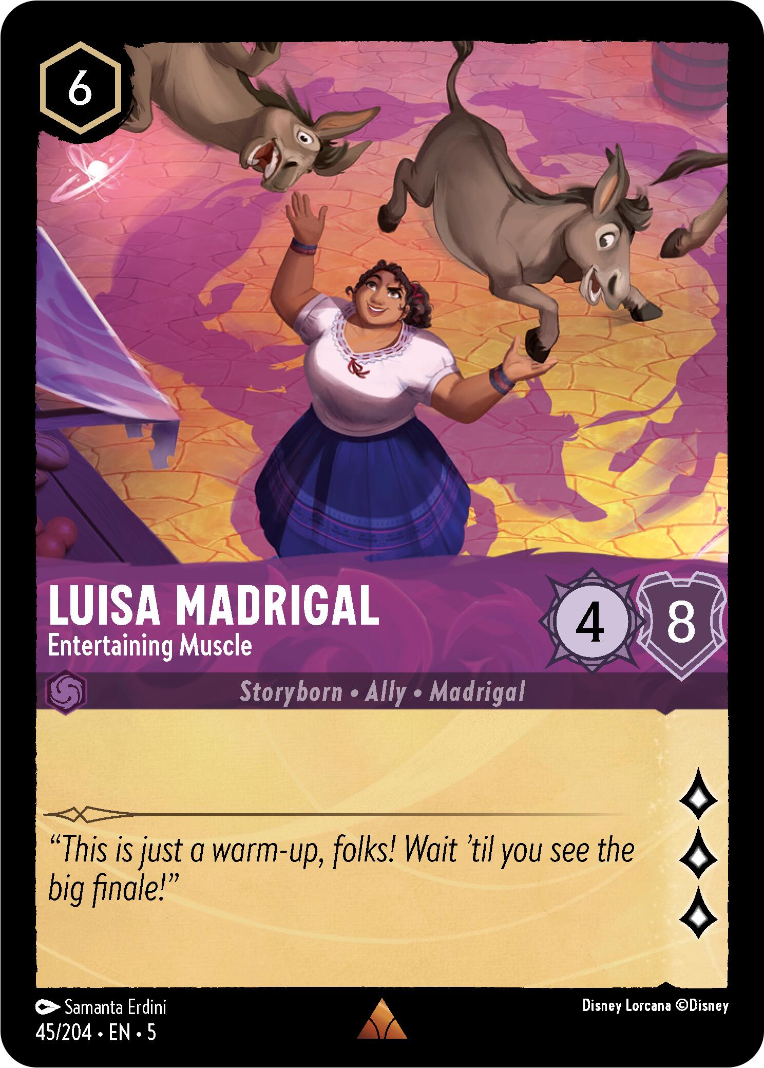 Luisa Madrigal - Entertaining Muscle (45/204) [Shimmering Skies] | Eastridge Sports Cards & Games