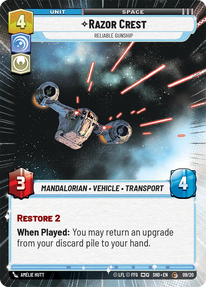 Razor Crest - Reliable Gunship (09/20) (Hyperspace) (09/20) [Shadows of the Galaxy: Weekly Play] | Eastridge Sports Cards & Games