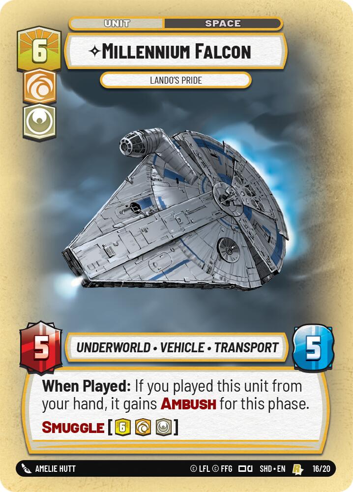 Millennium Falcon - Lando's Pride (16/20) (16/20) [Shadows of the Galaxy: Weekly Play] | Eastridge Sports Cards & Games
