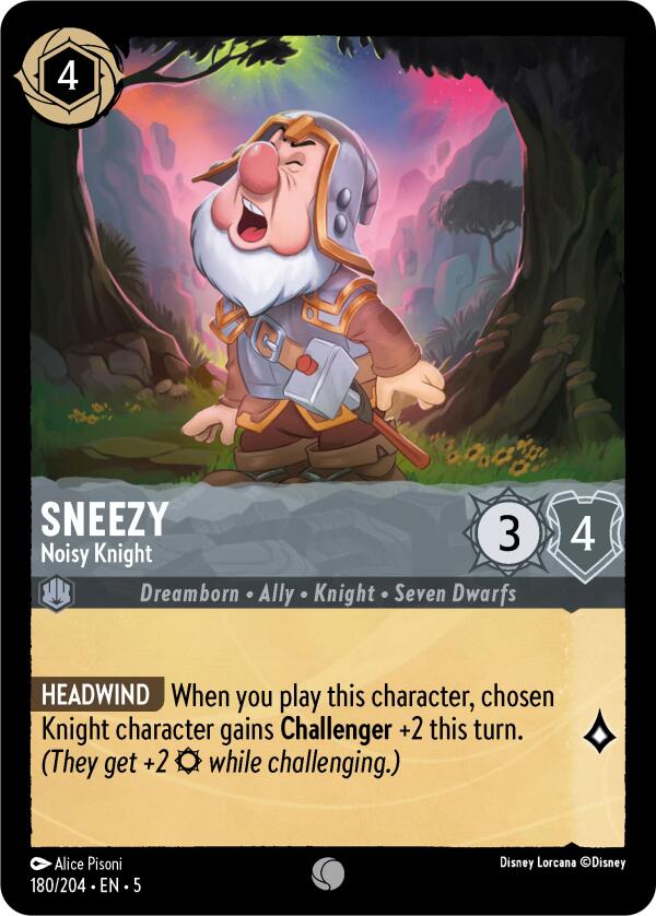 Sneezy - Noisy Knight (180/204) [Shimmering Skies] | Eastridge Sports Cards & Games