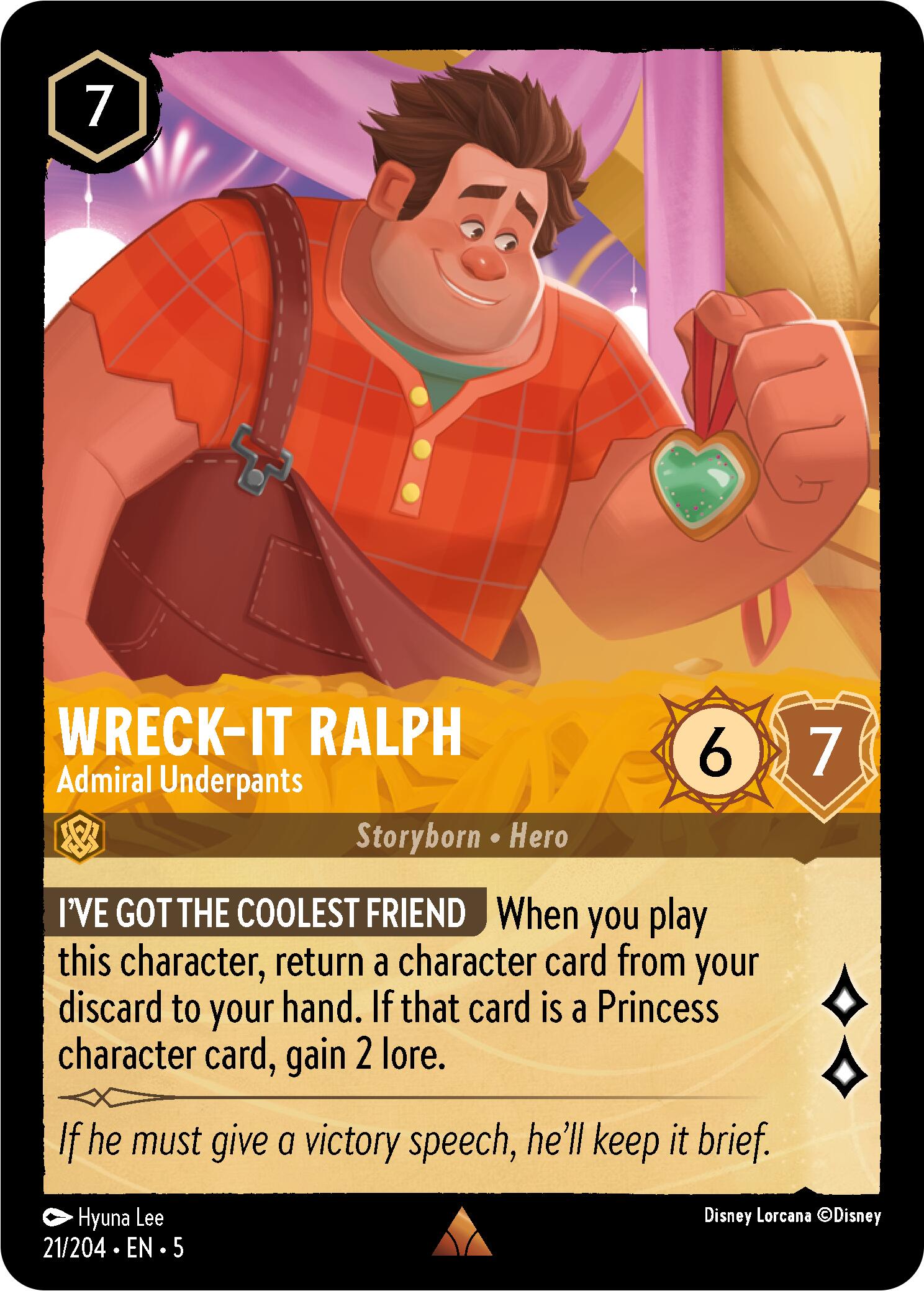 Wreck-It Ralph - Admiral Underpants (21/204) [Shimmering Skies] | Eastridge Sports Cards & Games