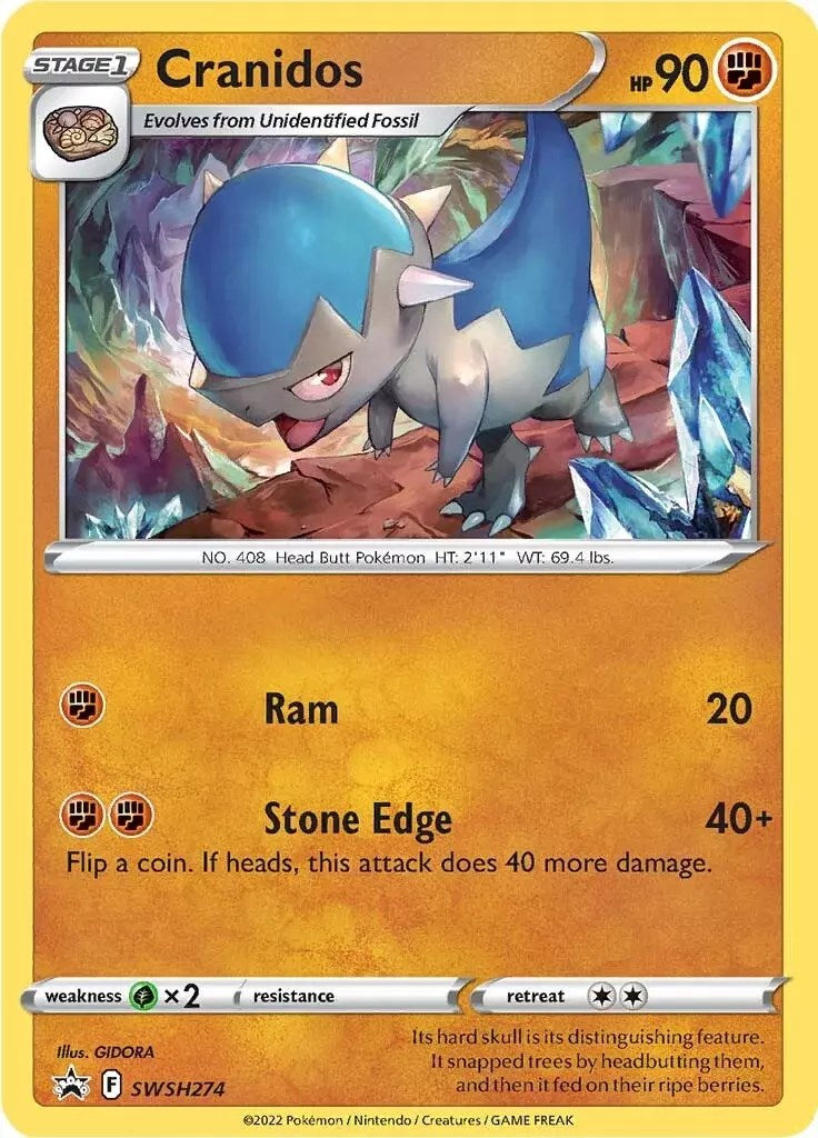 Cranidos (SWSH274) [Sword & Shield: Black Star Promos] | Eastridge Sports Cards & Games