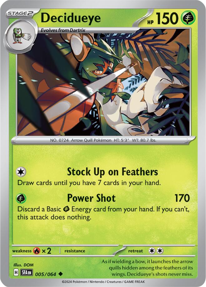 Decidueye (005/064) [Scarlet & Violet: Shrouded Fable] | Eastridge Sports Cards & Games