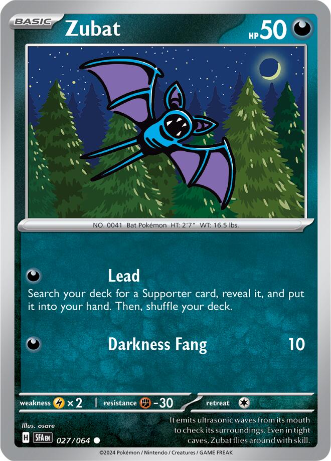 Zubat (027/064) [Scarlet & Violet: Shrouded Fable] | Eastridge Sports Cards & Games