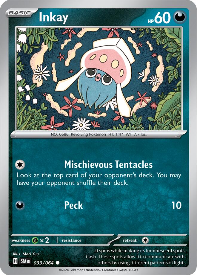 Inkay (033/064) [Scarlet & Violet: Shrouded Fable] | Eastridge Sports Cards & Games