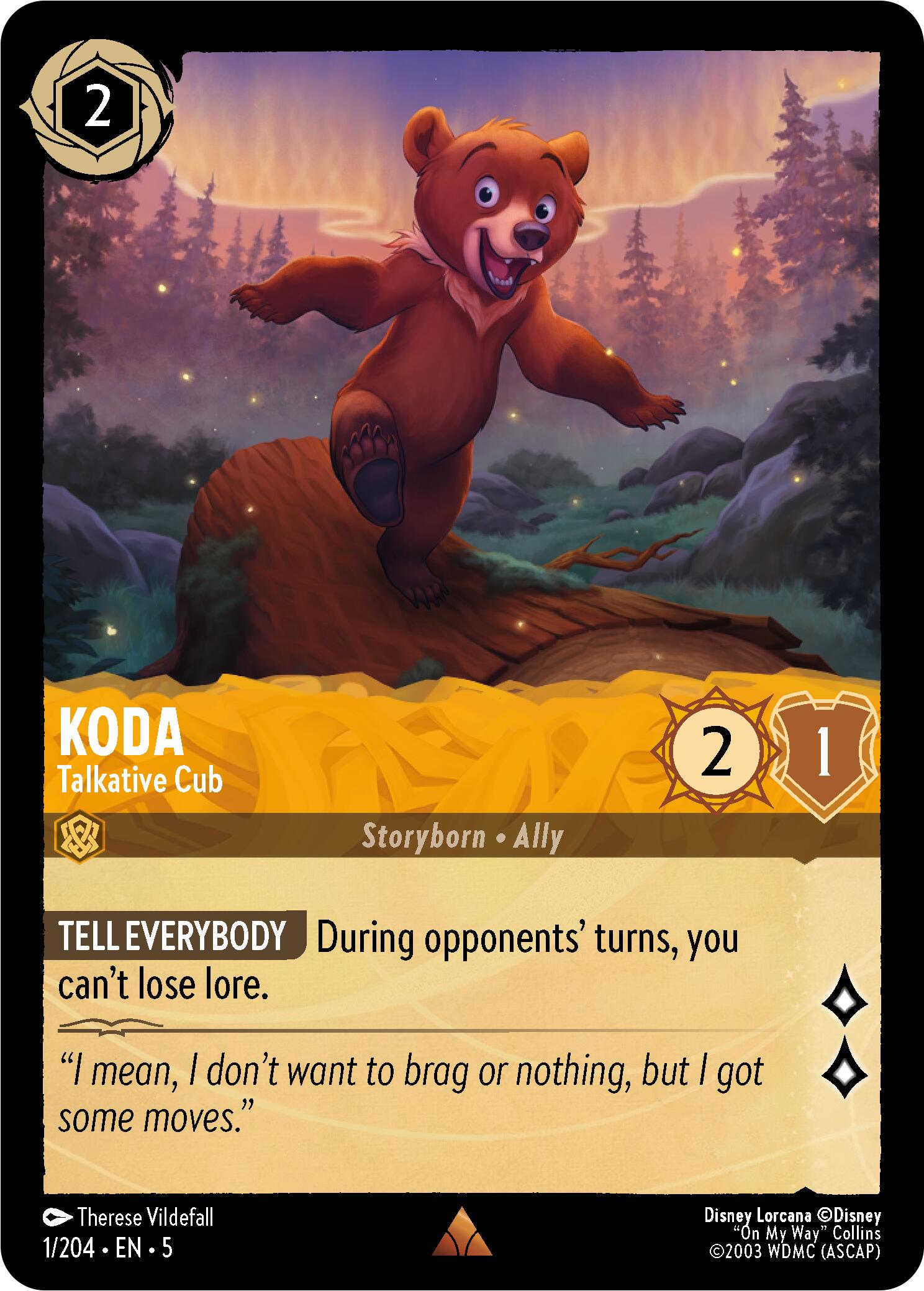 Koda - Talkative Cub (1/204) [Shimmering Skies] | Eastridge Sports Cards & Games