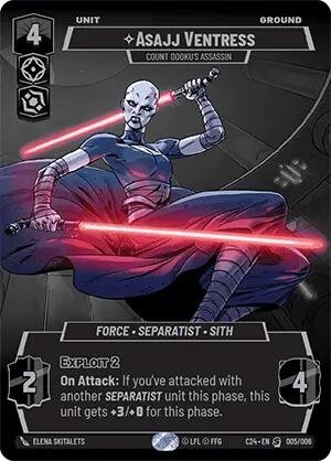 Asajj Ventress - Count Dooku's Assassin (005/006) (2024 Convention Exclusive) (005/006) [Miscellaneous] | Eastridge Sports Cards & Games