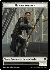 Human Soldier // Wolf (035) Double-Sided Token [Bloomburrow Commander Tokens] | Eastridge Sports Cards & Games