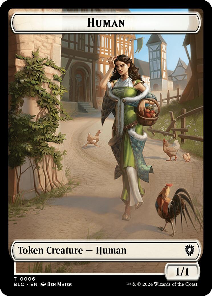 Human // Soldier Double-Sided Token [Bloomburrow Commander Tokens] | Eastridge Sports Cards & Games