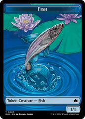 Bird (011) // Fish Double-Sided Token [Bloomburrow Commander Tokens] | Eastridge Sports Cards & Games