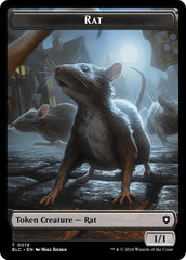 Rat // Raccoon Double-Sided Token [Bloomburrow Commander Tokens] | Eastridge Sports Cards & Games