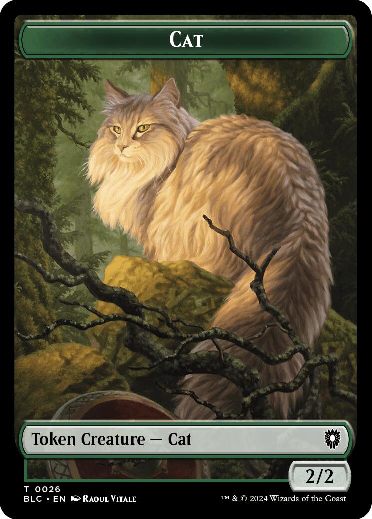 Cat // Beast (025) Double-Sided Token [Bloomburrow Commander Tokens] | Eastridge Sports Cards & Games