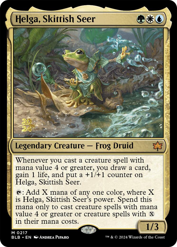 Helga, Skittish Seer [Bloomburrow Prerelease Promos] | Eastridge Sports Cards & Games