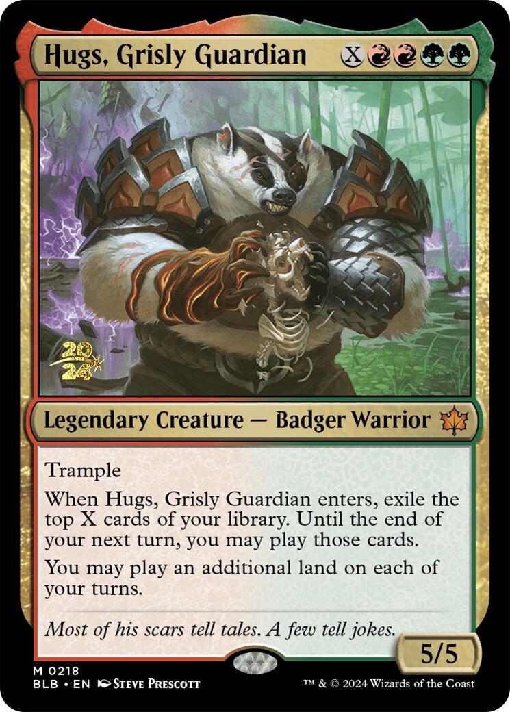 Hugs, Grisly Guardian [Bloomburrow Prerelease Promos] | Eastridge Sports Cards & Games