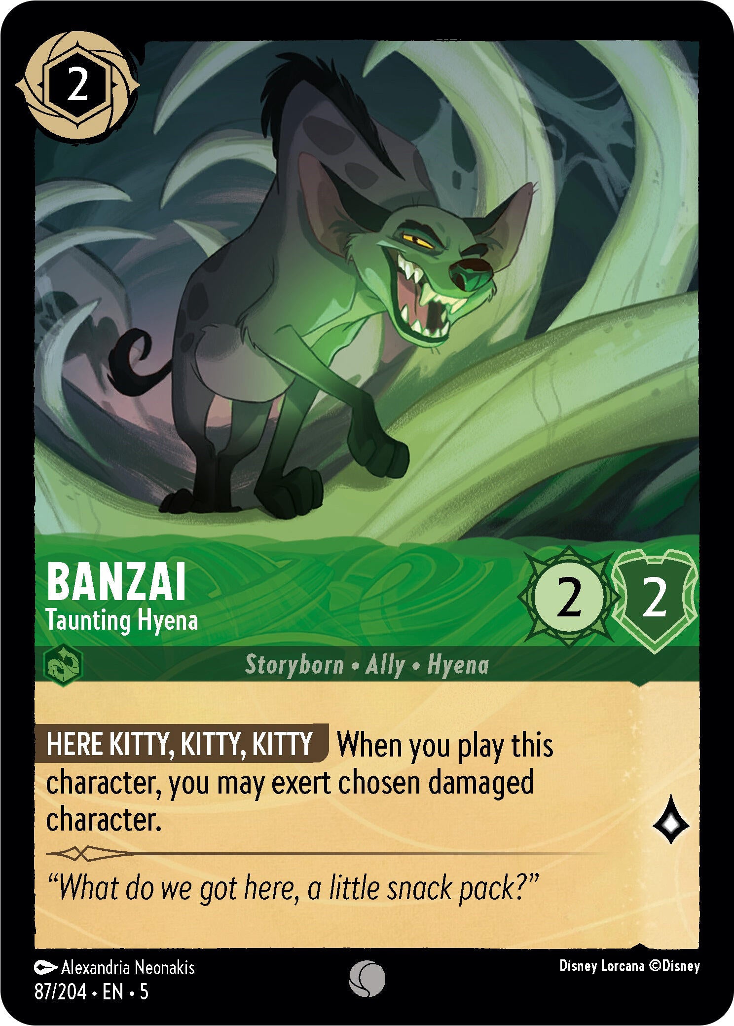 Banzai - Taunting Hyena (87/204) [Shimmering Skies] | Eastridge Sports Cards & Games