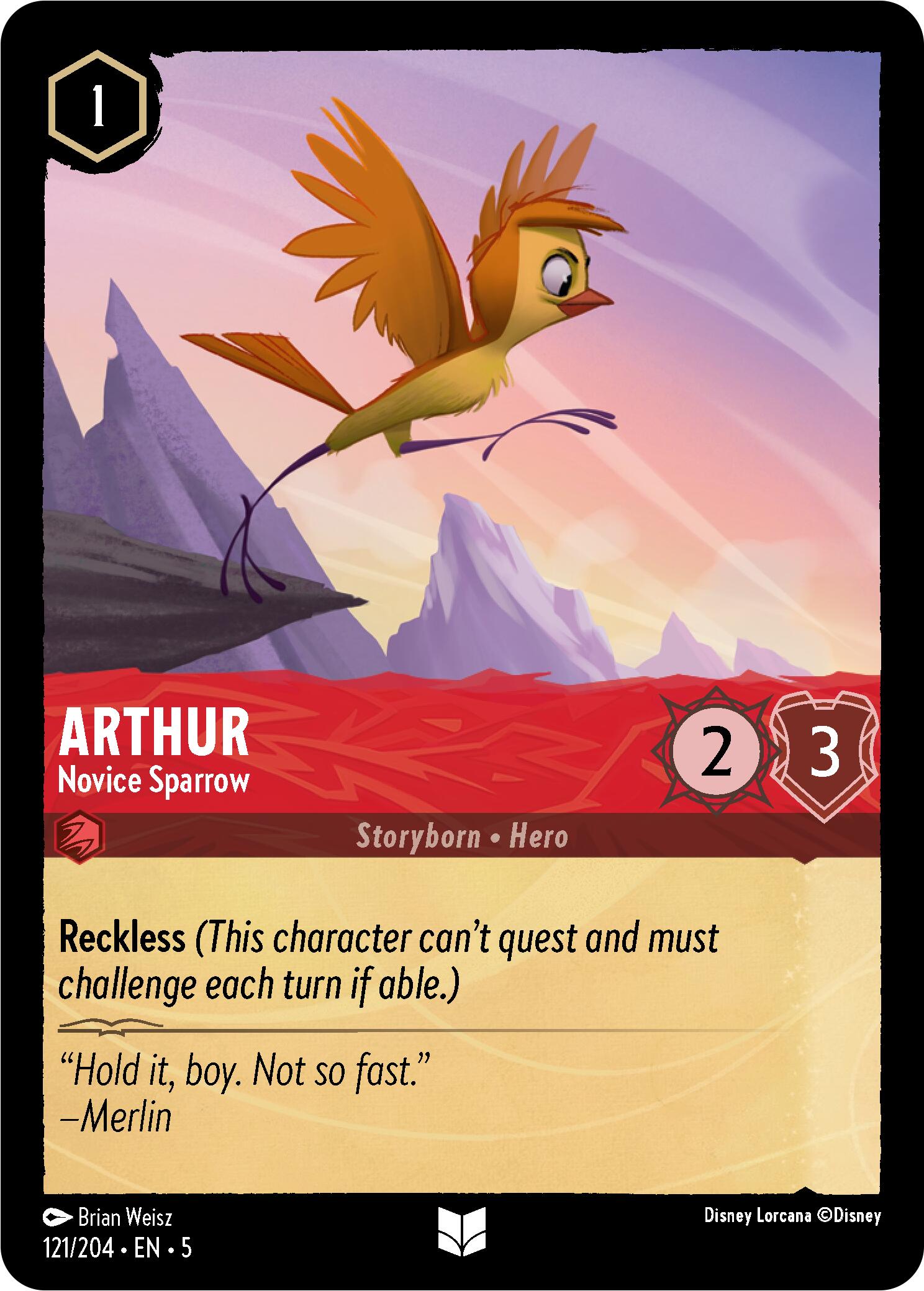 Arthur - Novice Sparrow (121/204) [Shimmering Skies] | Eastridge Sports Cards & Games