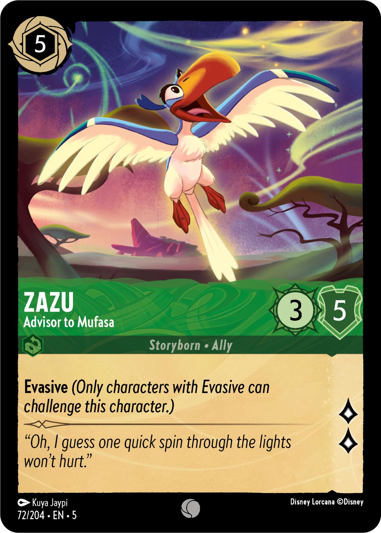 Zazu - Advisor to Mufasa (72/204) [Shimmering Skies] | Eastridge Sports Cards & Games