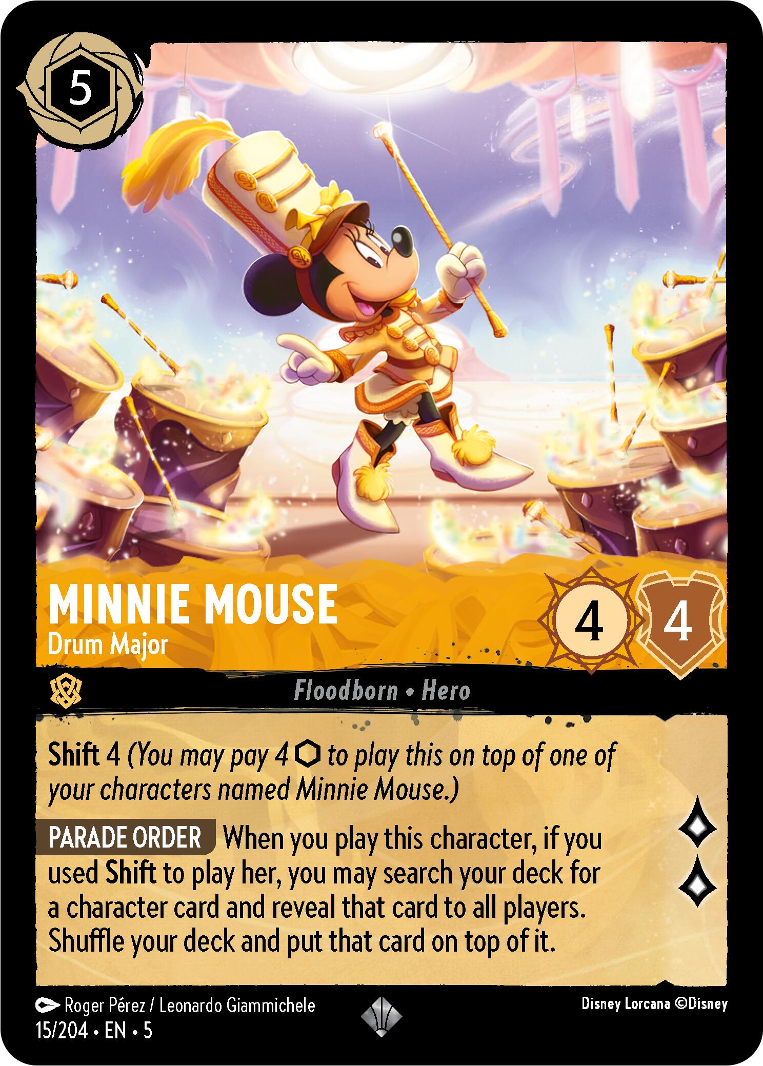Minnie Mouse - Drum Major (15/204) [Shimmering Skies] | Eastridge Sports Cards & Games