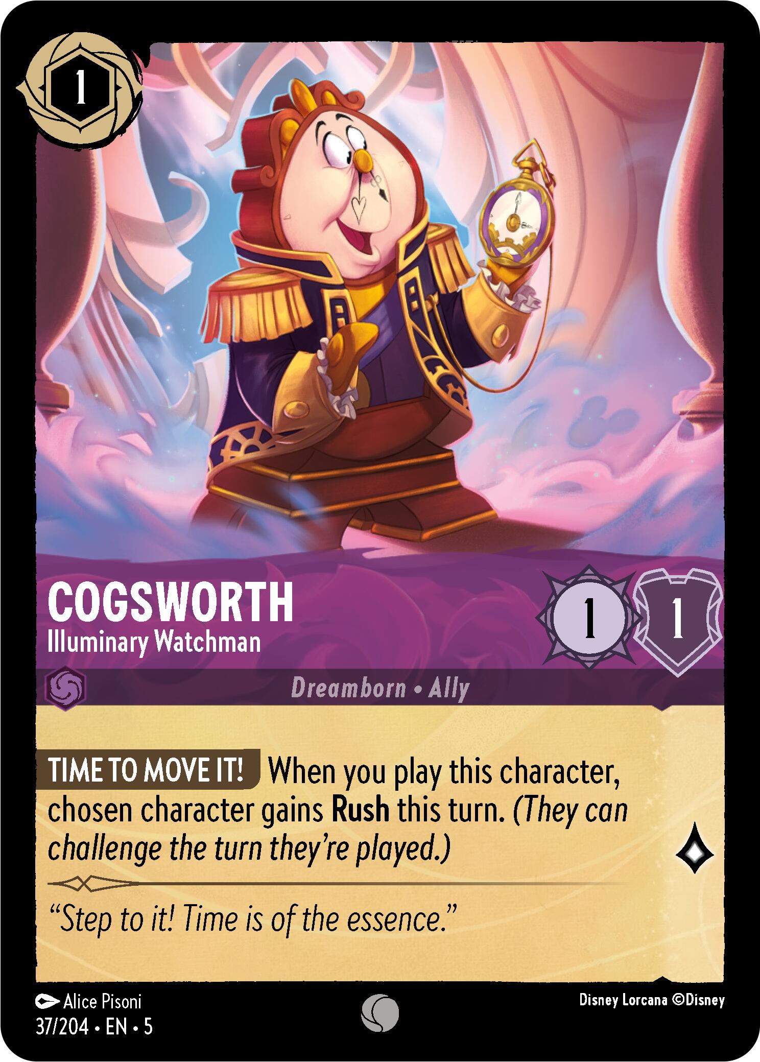 Cogsworth - Illuminary Watchman (37/204) [Shimmering Skies] | Eastridge Sports Cards & Games