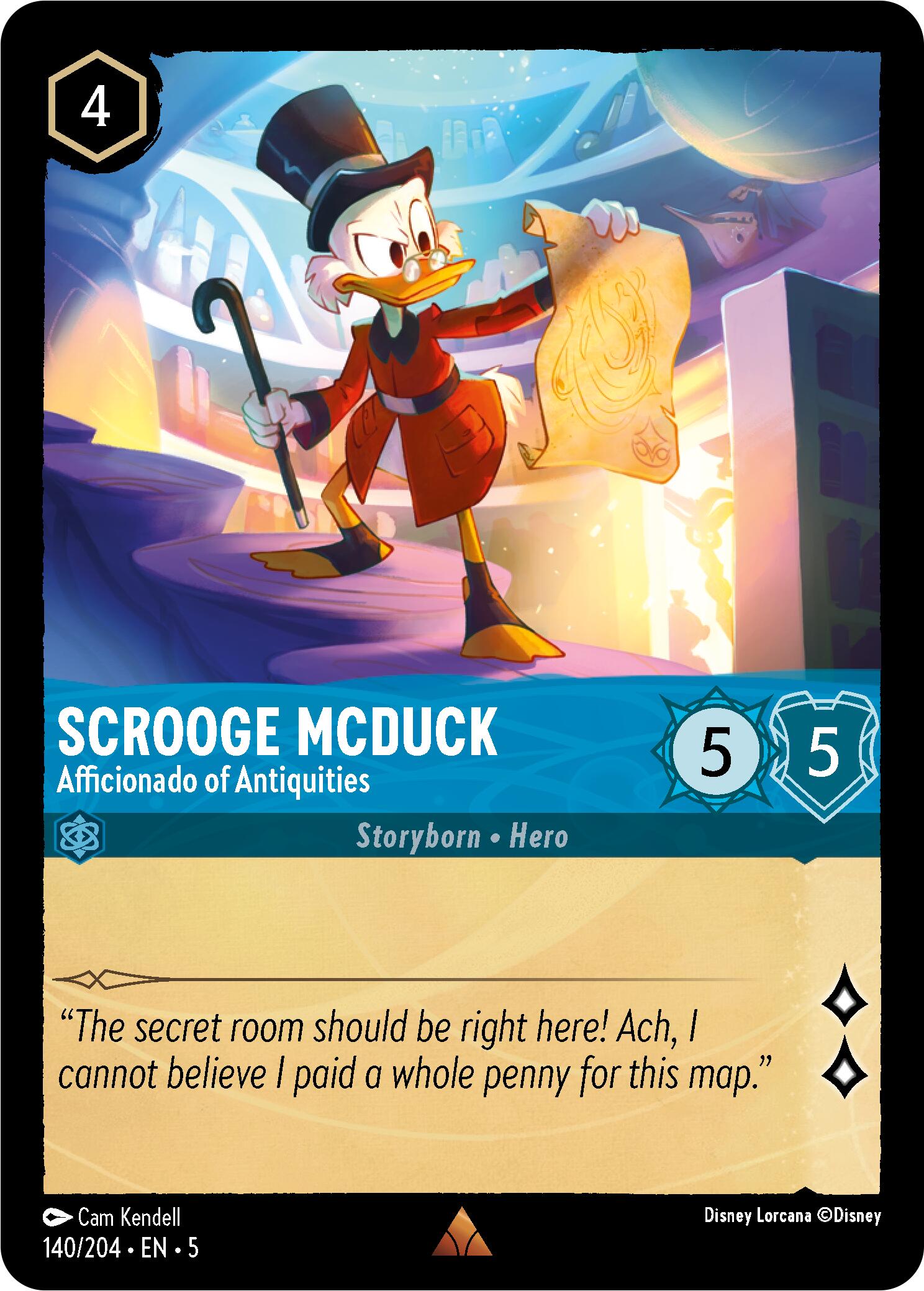 Scrooge McDuck - Afficionado of Antiquities (140/204) [Shimmering Skies] | Eastridge Sports Cards & Games