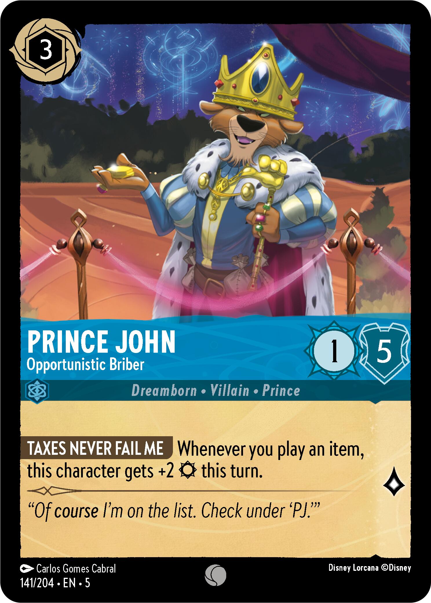 Prince John - Opportunistic Briber (141/204) [Shimmering Skies] | Eastridge Sports Cards & Games
