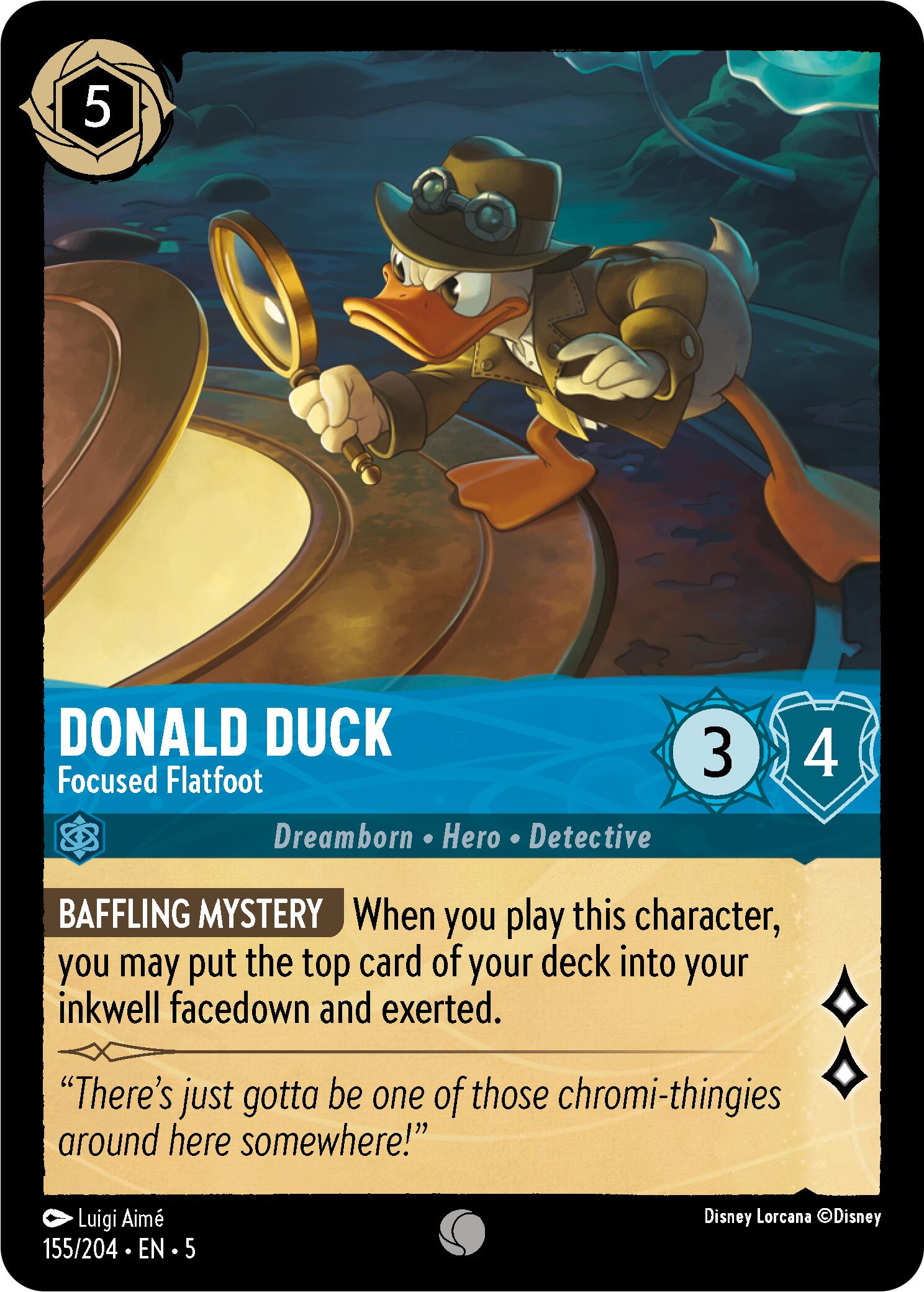 Donald Duck - Focused Flatfoot (155/204) [Shimmering Skies] | Eastridge Sports Cards & Games