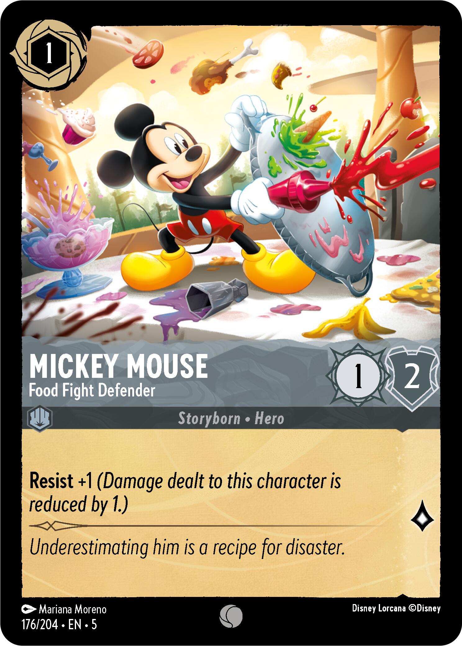 Mickey Mouse - Food Fight Defender (176/204) [Shimmering Skies] | Eastridge Sports Cards & Games