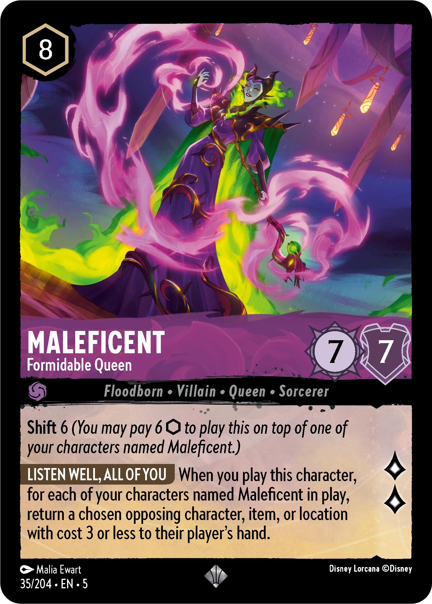 Maleficent - Formidable Queen (35/204) [Shimmering Skies] | Eastridge Sports Cards & Games