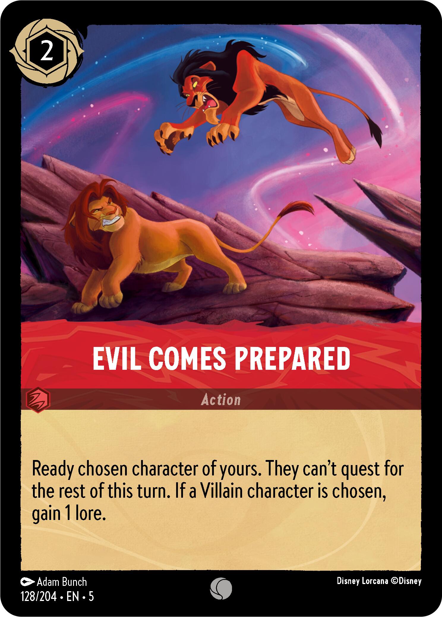 Evil Comes Prepared (128/204) [Shimmering Skies] | Eastridge Sports Cards & Games