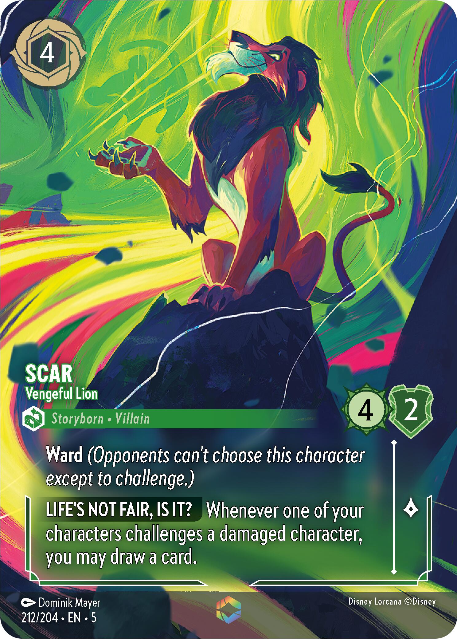 Scar - Vengeful Lion (Enchanted) (212/204) [Shimmering Skies] | Eastridge Sports Cards & Games