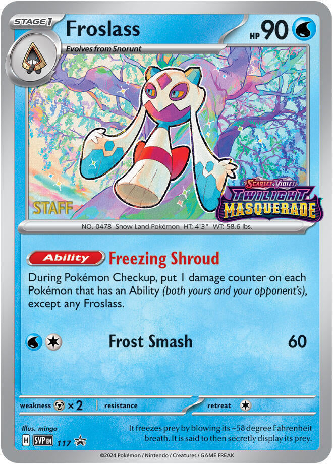 Froslass (117) (Staff) [Scarlet & Violet: Black Star Promos] | Eastridge Sports Cards & Games