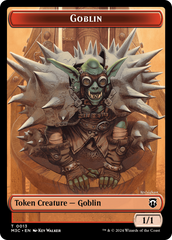 Goblin (Ripple Foil) // Tarmogoyf Double-Sided Token [Modern Horizons 3 Commander Tokens] | Eastridge Sports Cards & Games