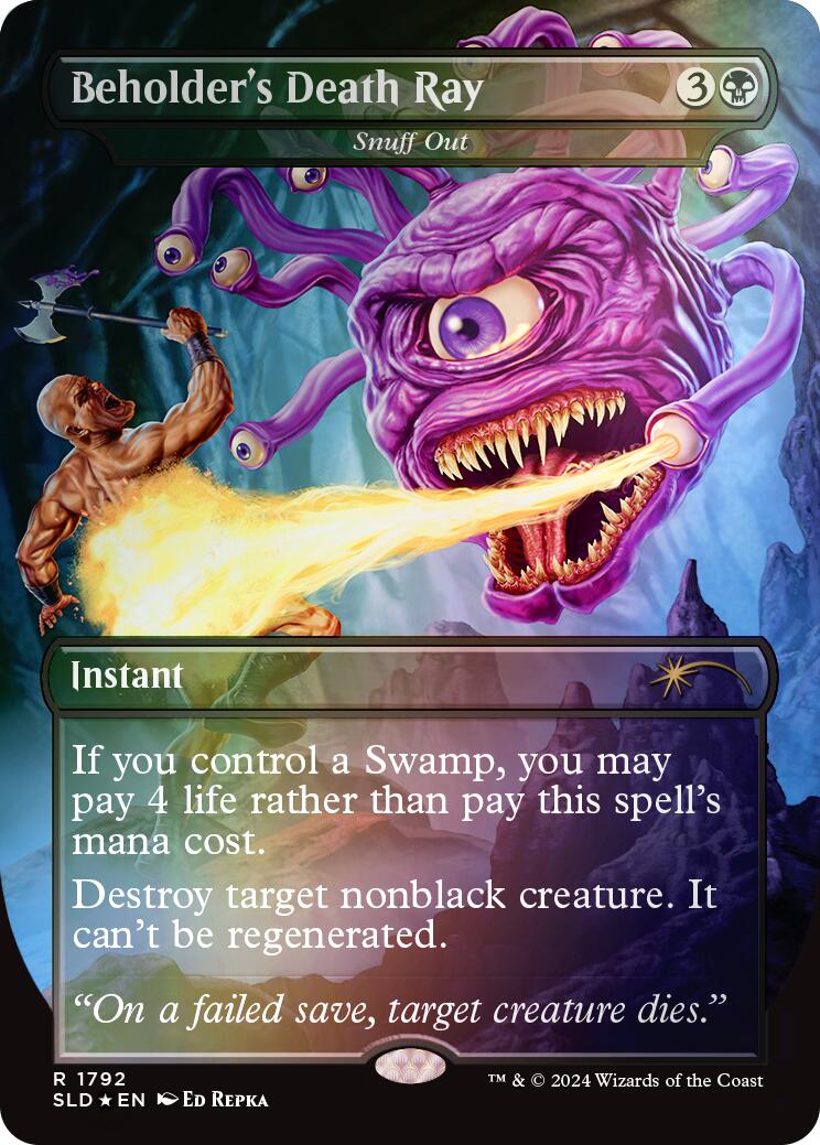 Beholder's Death Ray - Snuff Out (Rainbow Foil) [Secret Lair Drop Series] | Eastridge Sports Cards & Games