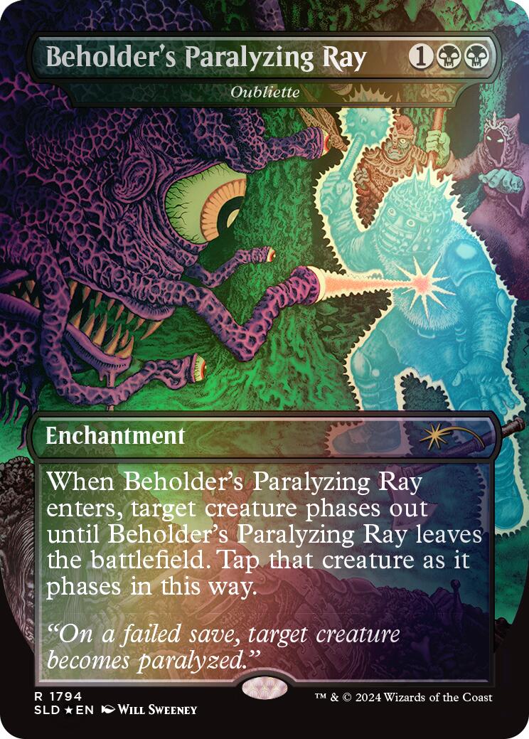 Beholder's Paralyzing Ray - Oubliette (Rainbow Foil) [Secret Lair Drop Series] | Eastridge Sports Cards & Games